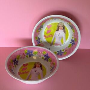 Barbie Y2K melamine Pink Floral Party Bowls - Barbie Branded